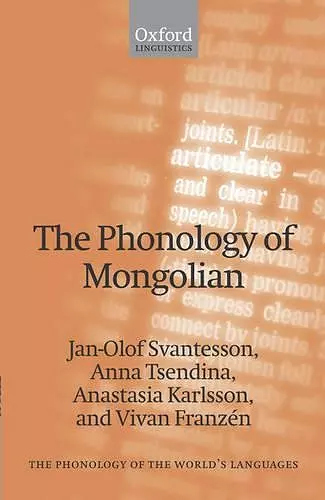 The Phonology of Mongolian cover