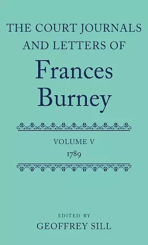 The Court Journals and Letters of Frances Burney cover