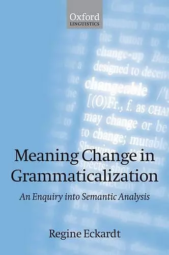 Meaning Change in Grammaticalization cover