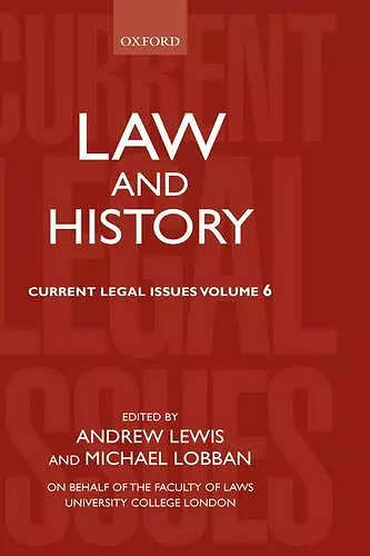 Law and History cover