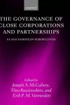 The Governance of Close Corporations and Partnerships cover