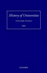 History of Universities, Volume XVIII/2 2003 cover