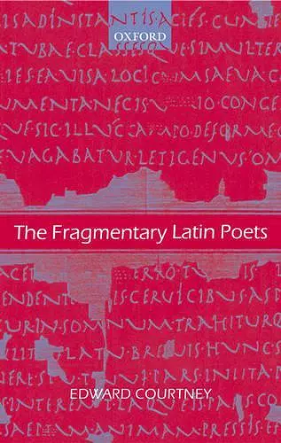 The Fragmentary Latin Poets cover