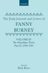 The Early Journals and Letters of Fanny Burney cover