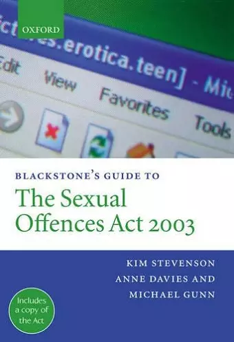 Blackstone's Guide to the Sexual Offences Act 2003 cover