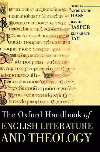 The Oxford Handbook of English Literature and Theology cover