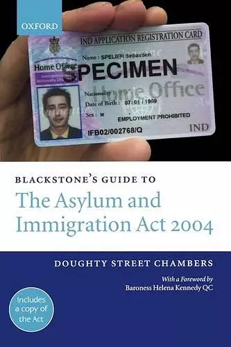Blackstone's Guide to the Asylum and Immigration Act 2004 cover