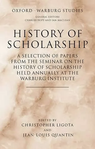 History of Scholarship cover