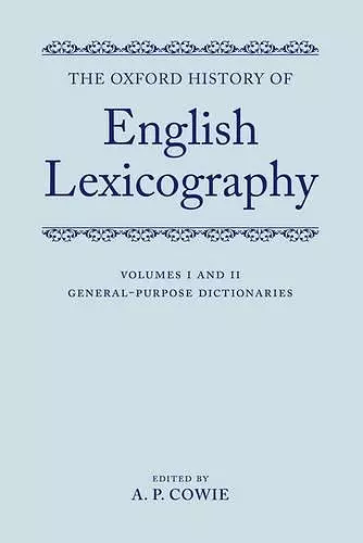 The Oxford History of English Lexicography cover