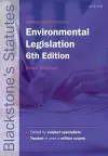 Blackstone's Environmental Legislation cover