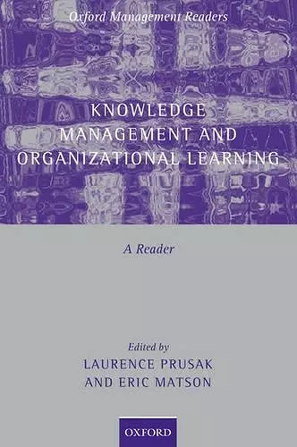 Knowledge Management and Organizational Learning cover