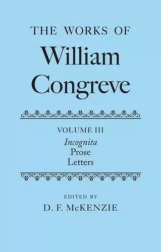 The Works of William Congreve cover