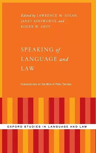 Speaking of Language and Law cover