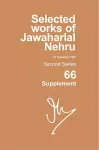 Selected Works Of Jawaharlal Nehru, Second Series, Vol 66 (supplement) cover
