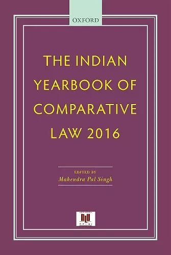 The Indian Yearbook of Comparative Law 2016 cover