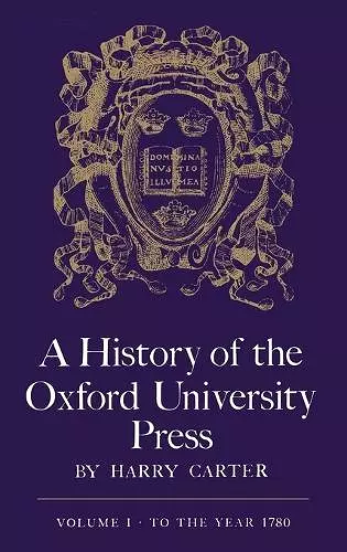 A History of the Oxford University Press cover