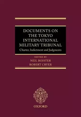 Documents on the Tokyo International Military Tribunal cover