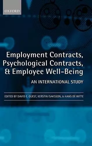 Employment Contracts, Psychological Contracts, and Employee Well-Being cover