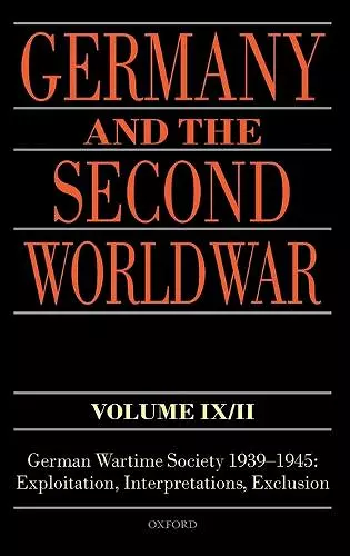 Germany and the Second World War Volume IX/II cover