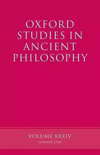 Oxford Studies in Ancient Philosophy cover