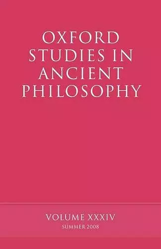 Oxford Studies in Ancient Philosophy cover