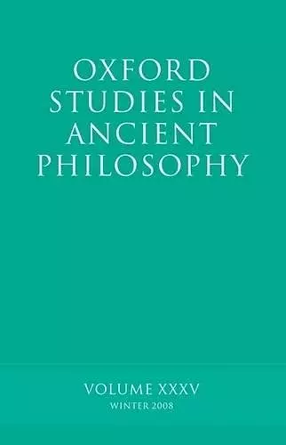 Oxford Studies in Ancient Philosophy XXXV cover
