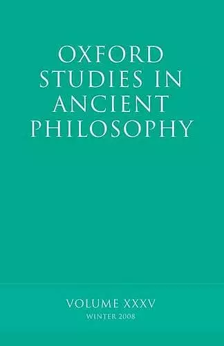 Oxford Studies in Ancient Philosophy XXXV cover