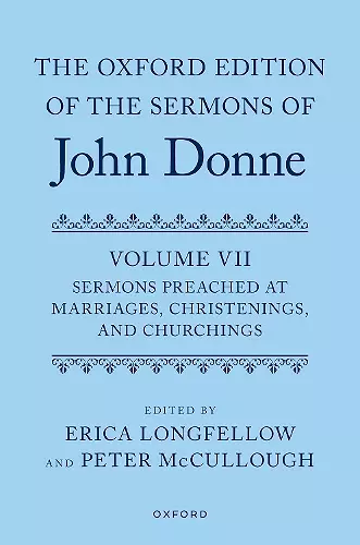 The Oxford Edition of the Sermons of John Donne, Volume VII cover