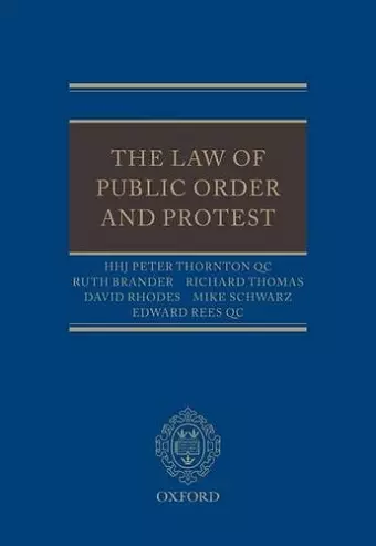 The Law of Public Order and Protest cover