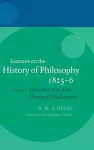 Hegel: Lectures on the History of Philosophy 1825-6 cover