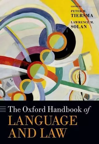 The Oxford Handbook of Language and Law cover