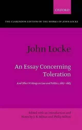 John Locke: An Essay concerning Toleration cover