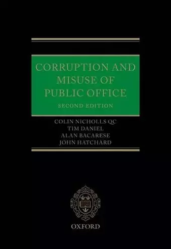 Corruption and Misuse of Public Office cover