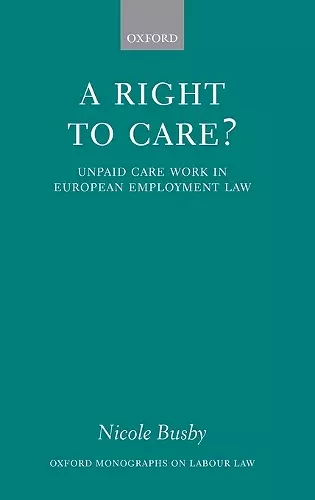 A Right to Care? cover