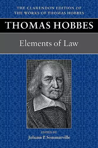 Thomas Hobbes: Elements of Law cover