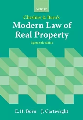 Cheshire and Burn's Modern Law of Real Property cover