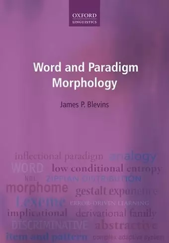 Word and Paradigm Morphology cover