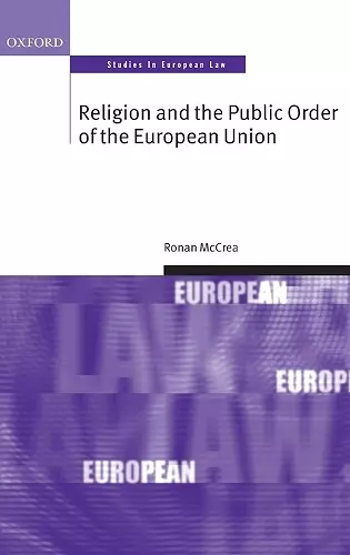 Religion and the Public Order of the European Union cover