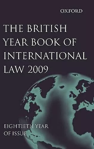 British Year Book of International Law 2009 Volume 80 cover