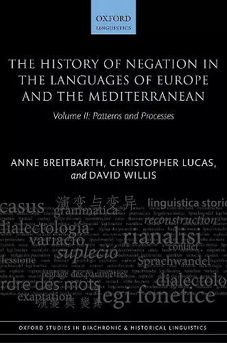 The History of Negation in the Languages of Europe and the Mediterranean cover