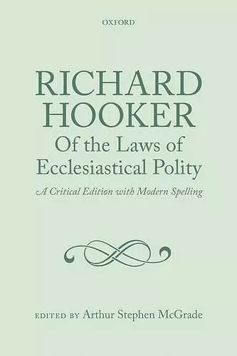 Richard Hooker, Of the Laws of Ecclesiastical Polity cover