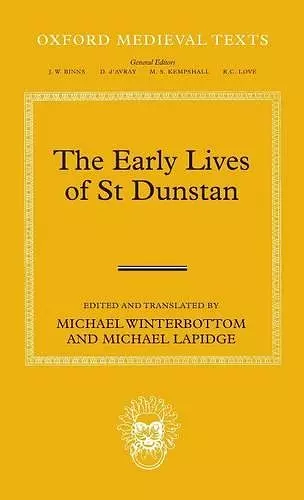 The Early Lives of St Dunstan cover