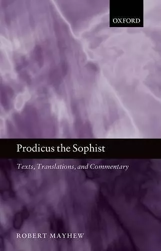 Prodicus the Sophist cover