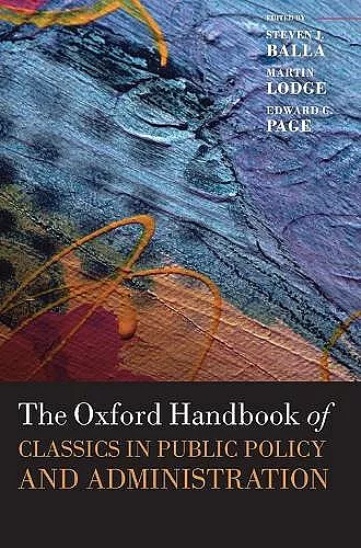 The Oxford Handbook of Classics in Public Policy and Administration cover