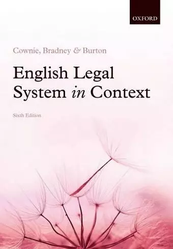 English Legal System in Context 6e cover