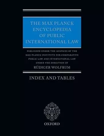 The Max Planck Encyclopedia of Public International Law cover