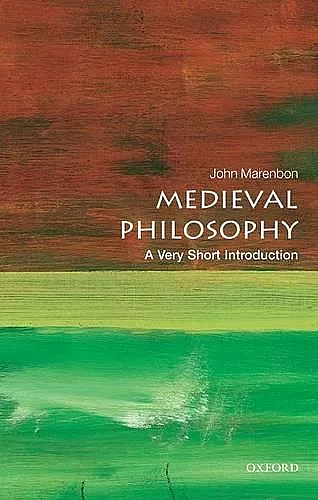 Medieval Philosophy: A Very Short Introduction cover
