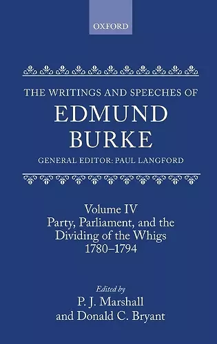 The Writings and Speeches of Edmund Burke cover