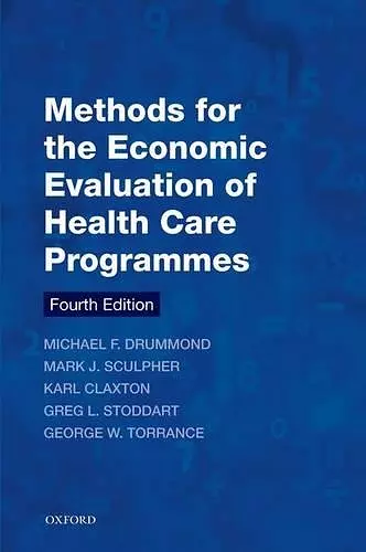 Methods for the Economic Evaluation of Health Care Programmes cover