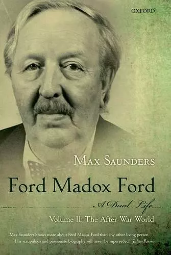 Ford Madox Ford: A Dual Life cover